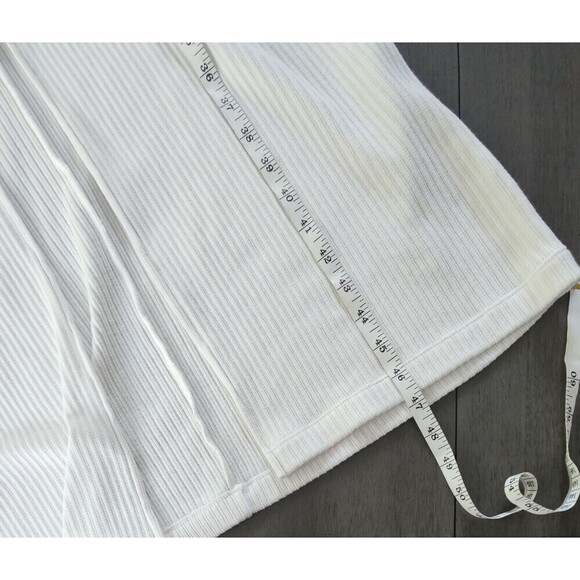 Free People Beach Maxi Bathing Suit Cover Up White Spaghetti Strap Slits med - Picture 5 of 7